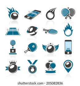Ping pong icon set