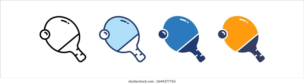 Ping Pong Icon Set Multiple Style Collection