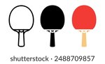 Ping pong icon set. Table tennis racket Symbol. Table tennis sign. for mobile concept and web design. vector illustration on white background