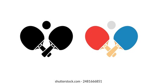 Ping pong icon set. Table tennis racket Symbol. Table tennis sign. for mobile concept and web design. vector illustration on white background