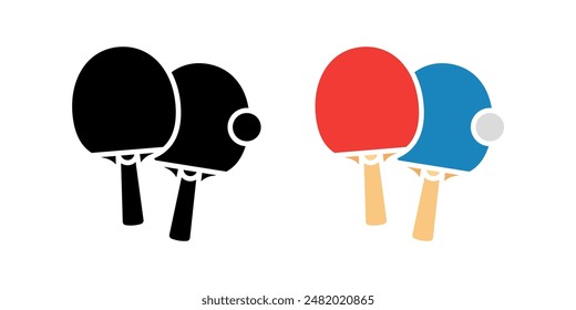 Ping pong icon set. Table tennis racket Symbol. Table tennis sign. for mobile concept and web design. vector illustration on white background