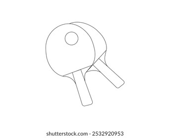 Ping pong icon set. Table tennis racket vector symbol in ping pong paddle sign. Linear style sign for mobile concept and web design. Symbol, logo illustration. Vector isolated on white background.