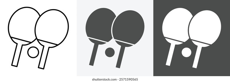 Ping Pong icon set vector art