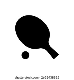 Ping pong ícone silhueta ícone vetor plano design.