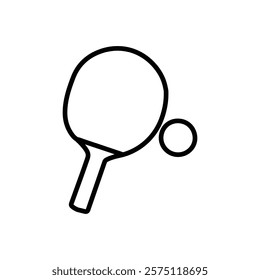 ping pong icon Simple outline illustration