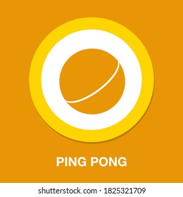 ping pong icon - simple, vector, icon for website design, mobile app, ui. Vector Illustration
