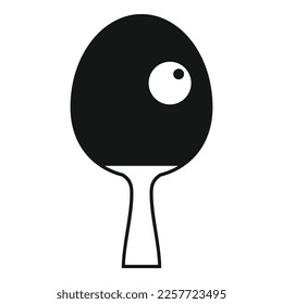 Icono de ping pong vector simple. Gimnasio deportivo. Equipo de habitación
