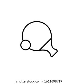 Ping pong Icon, Sport symbol in outline style on white background