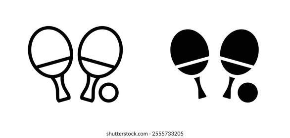 Ping pong icon symbol collection on white background.