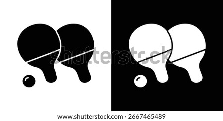 Ping pong icon symbol collection. Flat vector stock illustration.