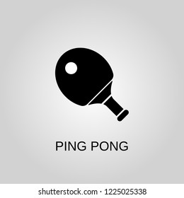 Ping pong icon. Ping pong symbol. Flat design. Stock - Vector illustration.