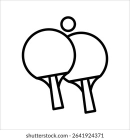 Ping pong Icon. Symbol isolated on white background. vector illustration.