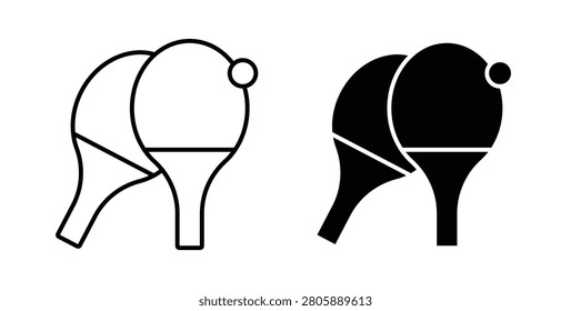 Ping pong icon symbol, outline icons.