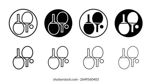 Ping Pong icon thin flat simple illustration symbol