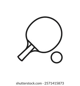 Ping pong icon Thin line vector