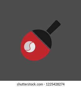 Ping pong Icon in trendy flat style isolated on grey background