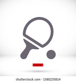 Ping pong icon in trendy flat style isolated on white background. Sport icon for your web design, logo, user interface. Vector illustration