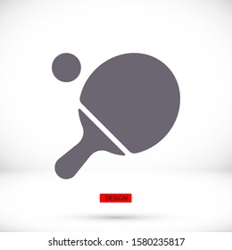 Ping pong icon in trendy flat style isolated on white background. Sport icon for your web design, logo, user interface. Vector illustration