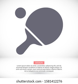 Ping pong icon in trendy flat style isolated on white background. Sport icon 