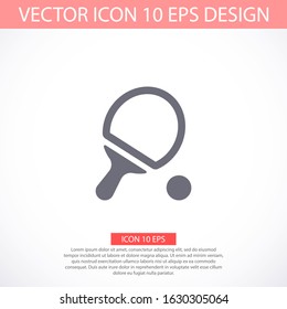 Ping pong icon in trendy flat style isolated on white background. Sport icon for your web design, logo, user interface. Vector illustration