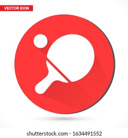 Ping pong icon in trendy flat style isolated on white background. Sport icon for your web design, logo, user interface. Vector illustration