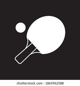 Ping pong icon in trendy flat style isolated on white background. Sport icon for your web design, logo. Vector illustration