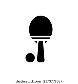 Icono de ping pong de estilo moderno y plano aislado en fondo blanco. Símbolo deportivo para tu diseño web, logotipo, interfaz de usuario.