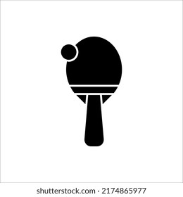 Icono de ping pong de estilo moderno y plano aislado en fondo blanco. Símbolo deportivo para tu diseño web, logotipo, interfaz de usuario.