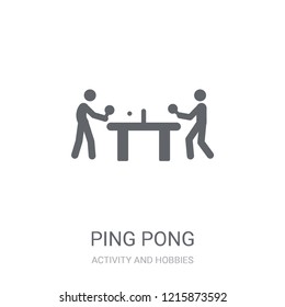 Ping pong icon. Trendy Ping pong logo concept on white background from Activity and Hobbies collection. Suitable for use on web apps, mobile apps and print media.