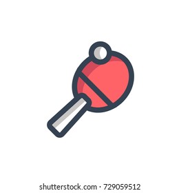 ping pong icon vector. ping pong filled outline style design