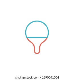 ping pong icon vector illustration. ping pong icon with two color line style design