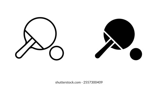 Ping pong Icon vector. liner and flat style icons set.