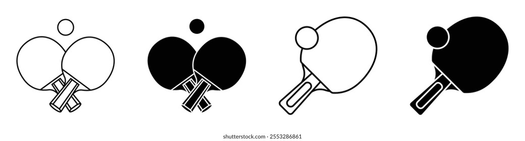 Ping pong icon vector set. EPS10