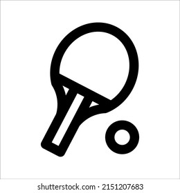 Ping pong icon vector, table tennis symbol. Simple, flat design for web or mobile app, on a white background.