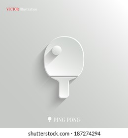 Ping pong icon - vector web illustration, easy paste to any background