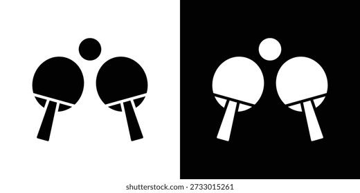 Ping pong icons symbol for web and mobile filled vector isolated