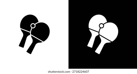 Ícones de ping pong. Pixels de símbolo de ilustração de modelo de vetor perfeitos