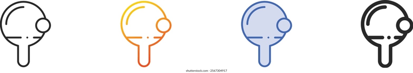 ping pong icon.Thin Linear, Gradient, Blue Stroke and bold Style Design Isolated On White Background