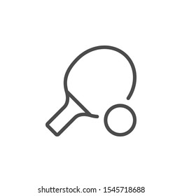 Ping pong inventory line outline icon