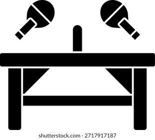 Ping pong Line vector Icon Design