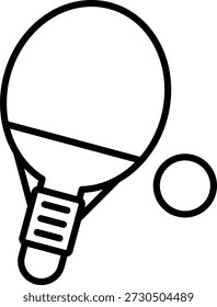 Ping Pong Line vector Icon Design