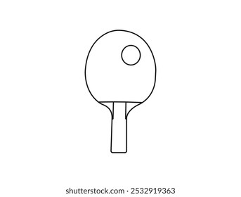 Ping pong linear icon.Table tennis. Thin line design. Web element. Linear style sign for mobile concept and web design. Symbol, logo illustration. Vector isolated on white background.