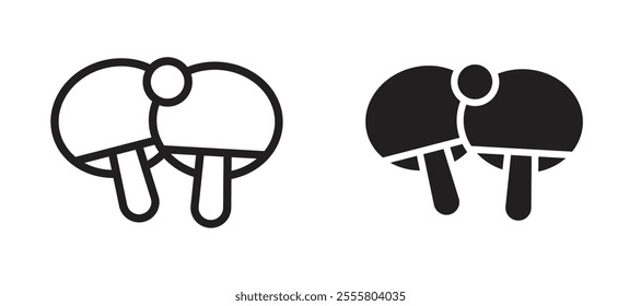 Ping pong liner icon vector set.