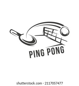 Ping pong logo, emblem design. table tennis logotype templates. Vector illustration