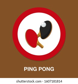 Ping Pong Logo icon. flat illustration of Ping Pong Logo vector icon. Ping Pong Logo sign symbol