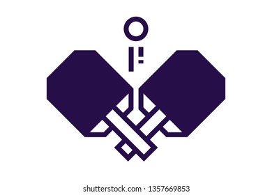 Ping Pong logotype. Ping pong icon. Vector table tennis logo or symbol. Playing rackets for Ping Pong