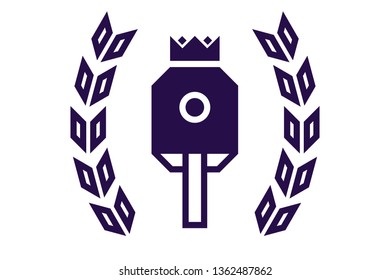 Ping Pong logotype. Ping pong icon. Vector table tennis logo or symbol. Playing rackets for Ping Pong
