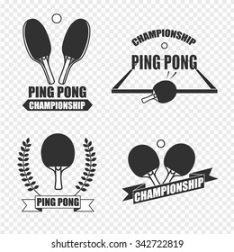 Ping Pong logotype. Ping pong icon. Vector table tennis logo or symbol. 