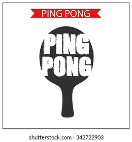 Ping Pong logotype. Ping pong icon. Vector table tennis logo or symbol. 