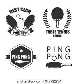 Ping Pong logotype. Ping pong icon. Vector table tennis logo or symbol. 